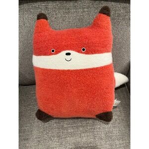 Bunnies By The Bay Forrest Knit-Wit Friends Fox Plush Pillow With Tail